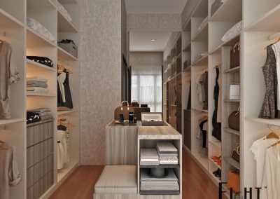 Landed House Renovaton by Interior Design Firms - Walk-in Wardrobe