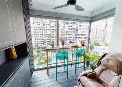 Condo Interior Design for Condo Unit - Balcony